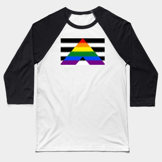 Straight Ally flag Baseball T-Shirt by TheNewMoon